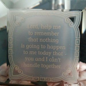 Vintage DICKSONS Lord Help Me Remember Wood Stand